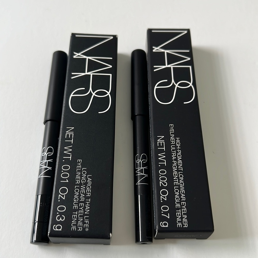 Set of 2 Nars Black Eye Pencil Liner Crayon Eyeliner Via Veneto Half Size x2 NIB